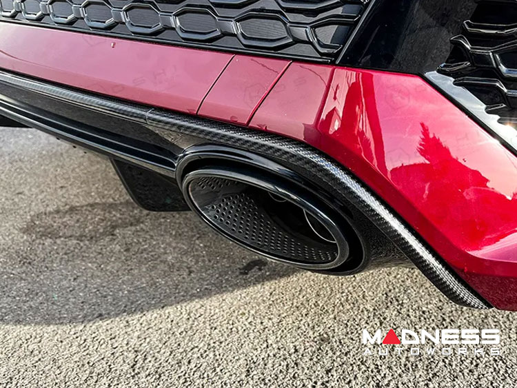 Audi RS3 Rear Diffuser Side Trim - Carbon Fiber - 2021+ models